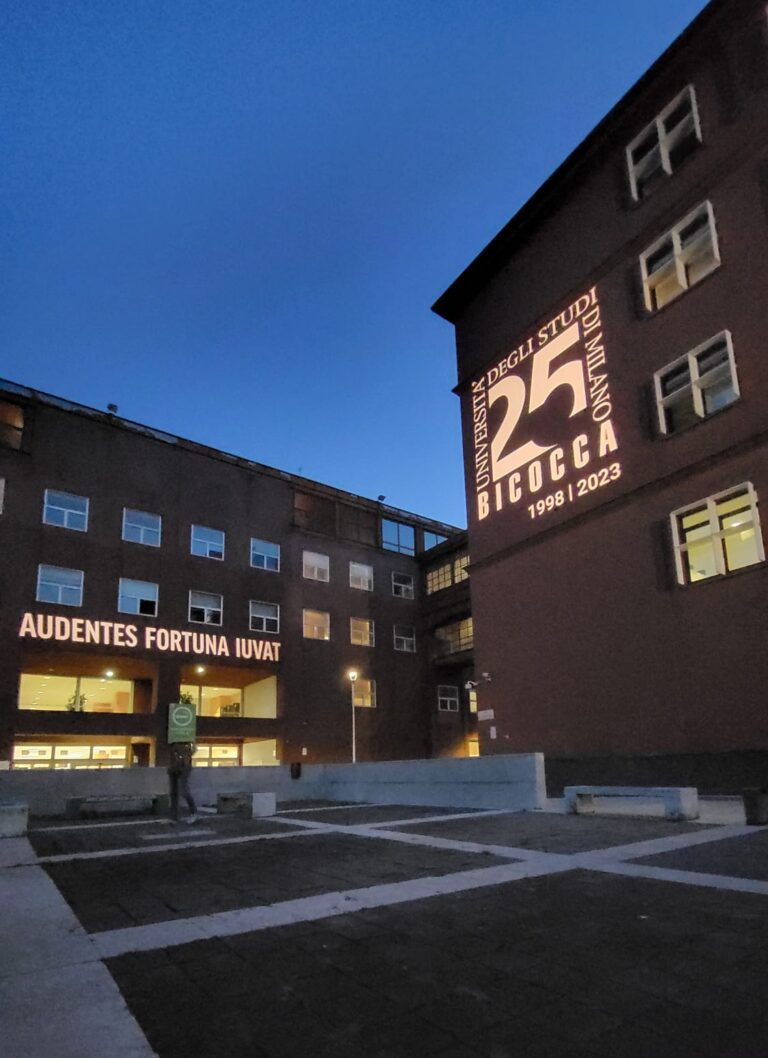 Goboservice illumina l’Università Bicocca di Milano in occasione del suo 25º anniversario